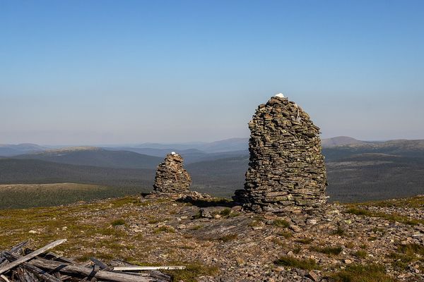 Kivikasoja tunturin laella Urho Kekkosen kansallispuistossa